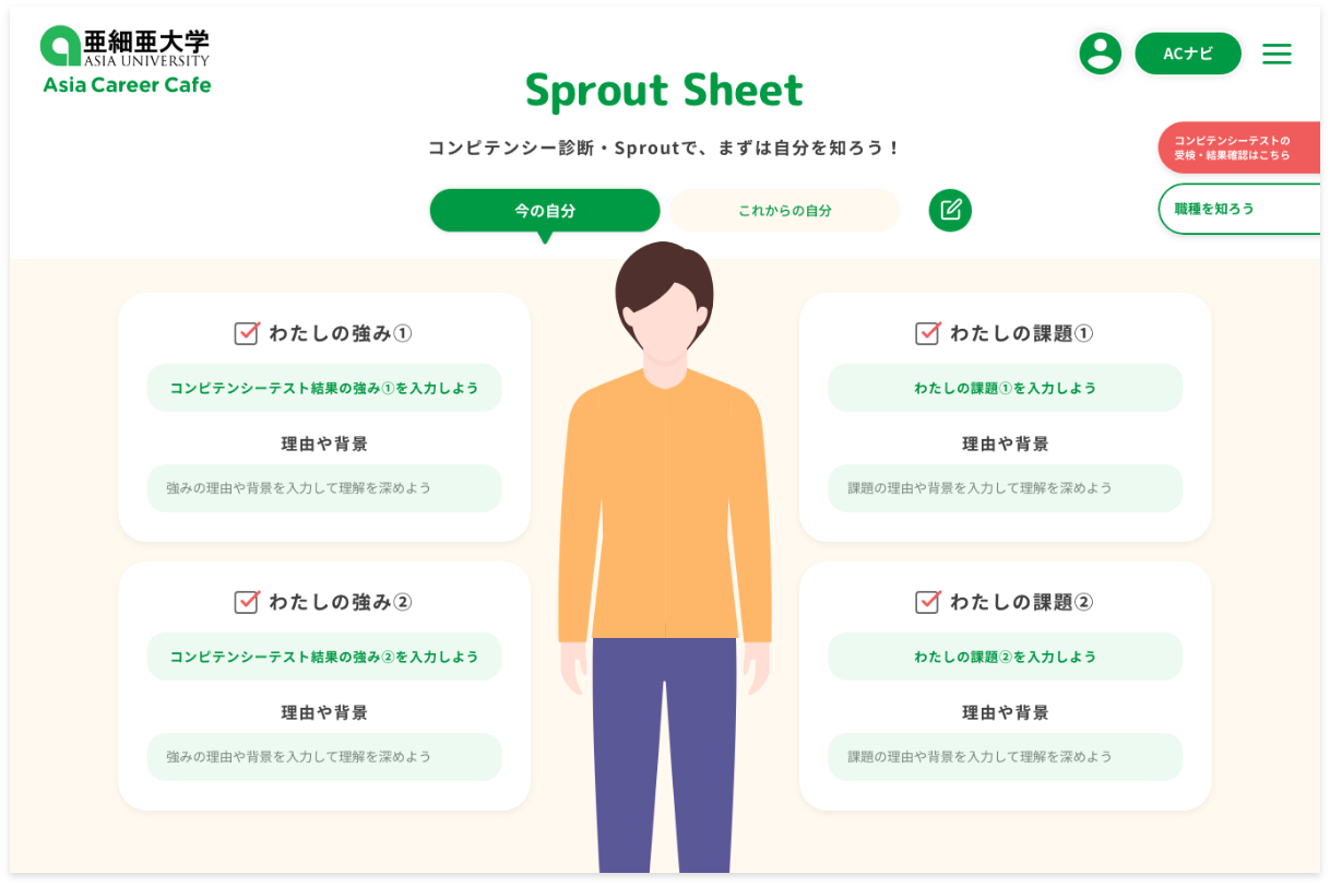 コンピテンシー診断 Sprout の結果を入力 ・ 管理できる「Sprout Sheet」を活用!